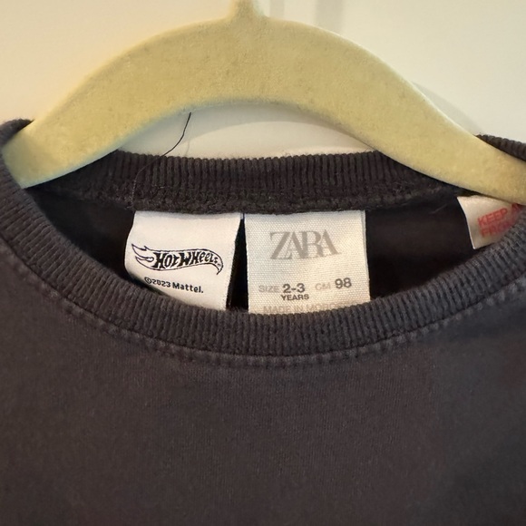 Zara Hot Wheels Kids Long Sleeve Shirt - Dark Gray - Picture 4 of 5
